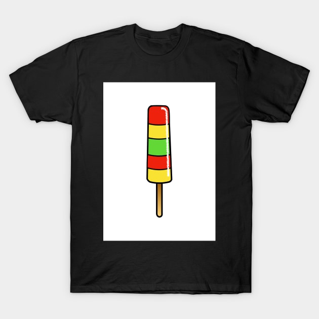 Striped Traffic Light Ice Lolly T-Shirt by AdamRegester